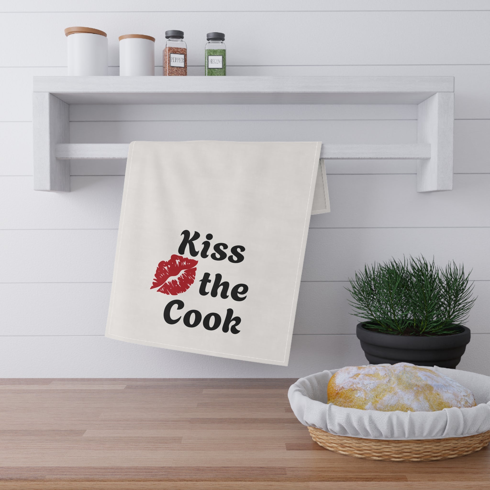 Kiss the Cook Tea Towels - Fun Cotton Kitchen Towels for Cooking Enthusiasts