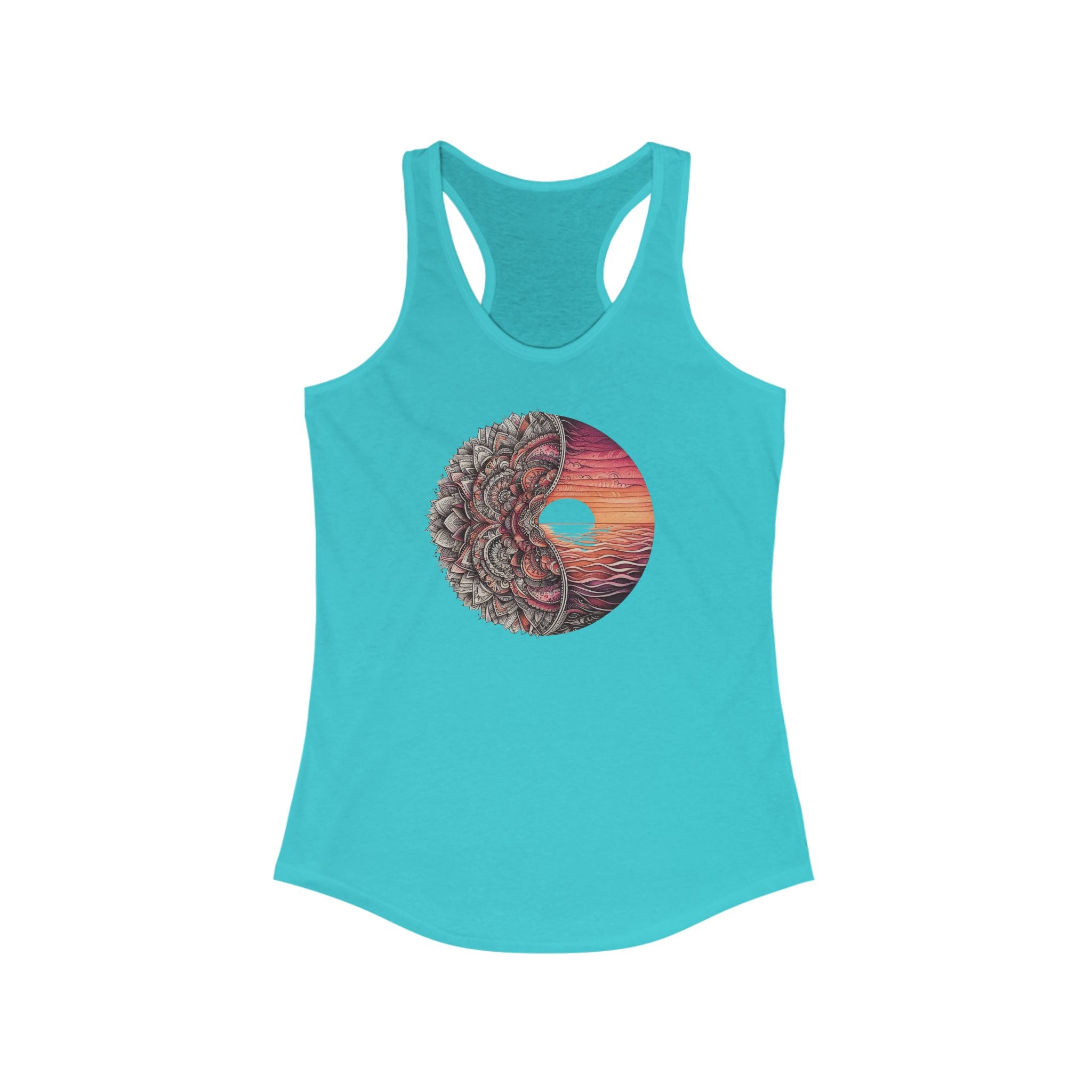 Ocean Sunset Mandala Women's Racerback Tank