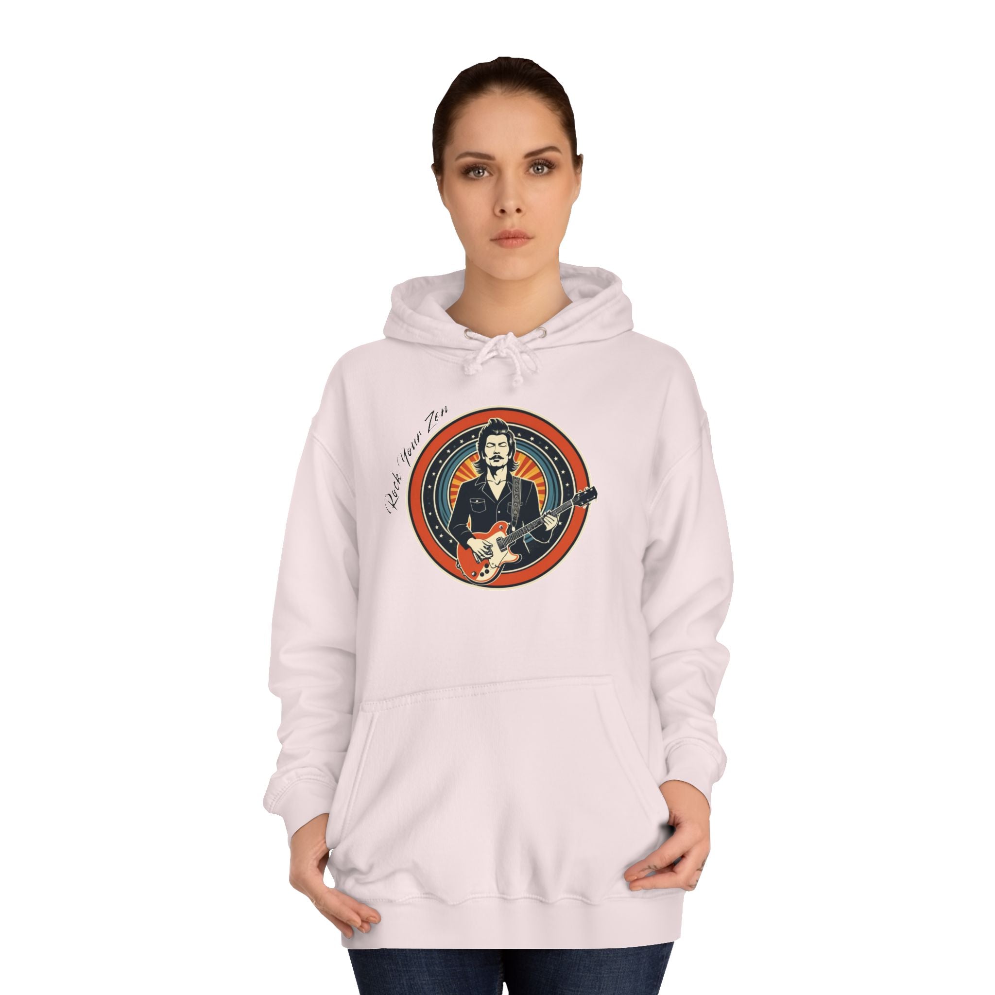 Rock Your Zen-Unisex College Hoodie - Music Lover's Fashion