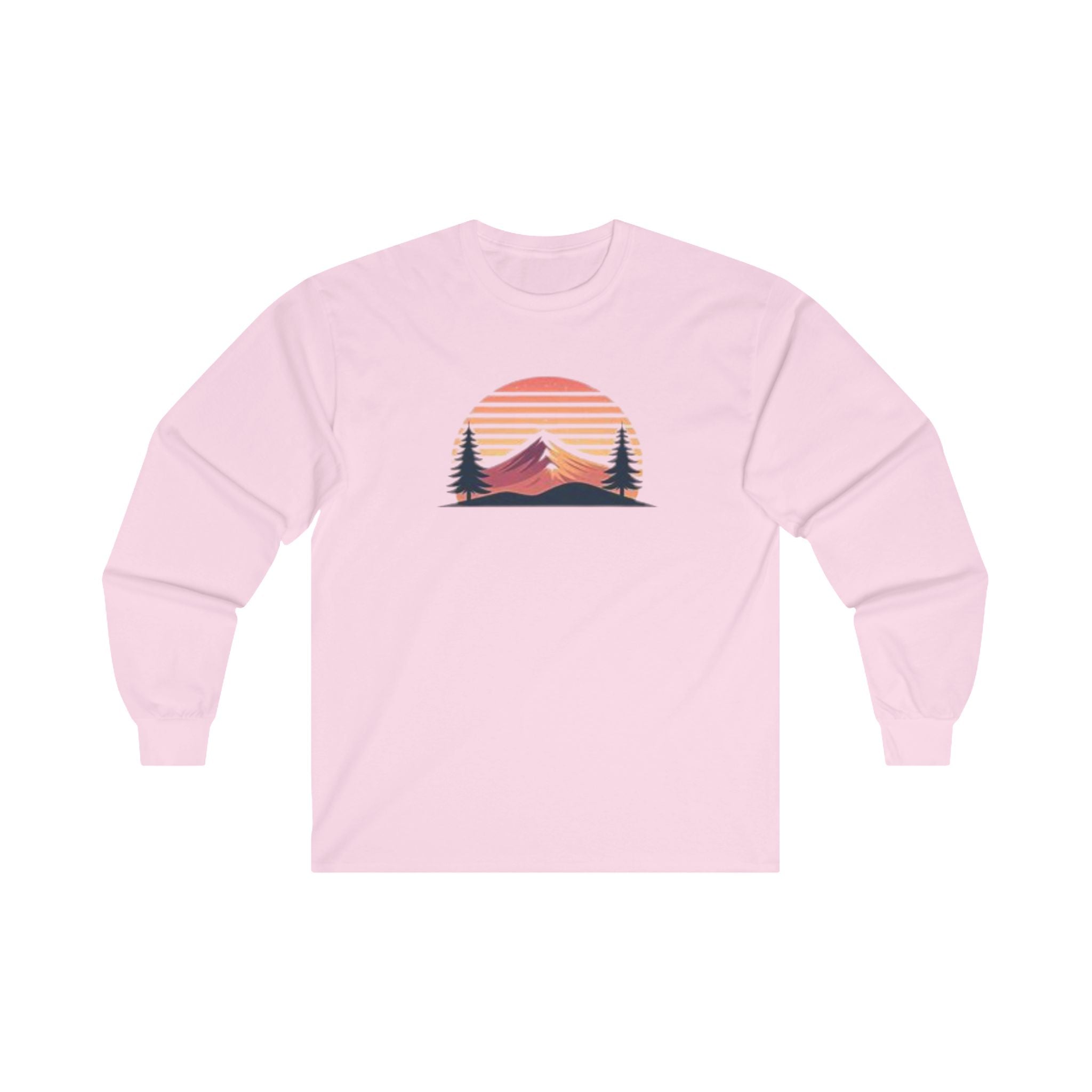 Mountain Sunset Long Sleeve Tee - Perfect for Nature Lovers