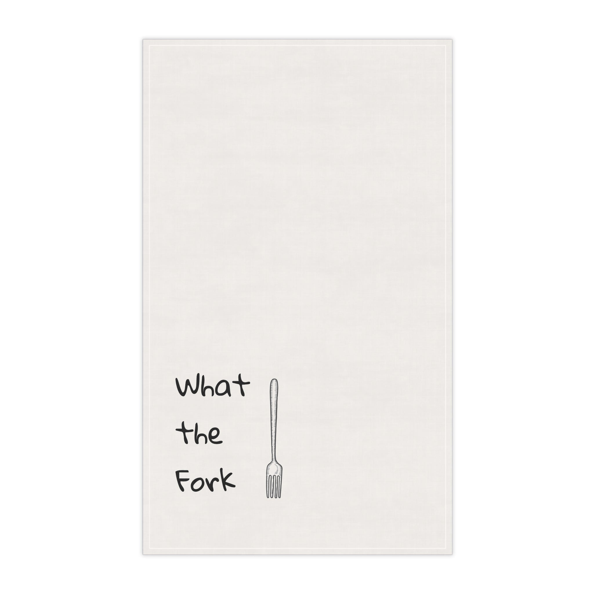 "What The Fork" Cotton Tea Towel