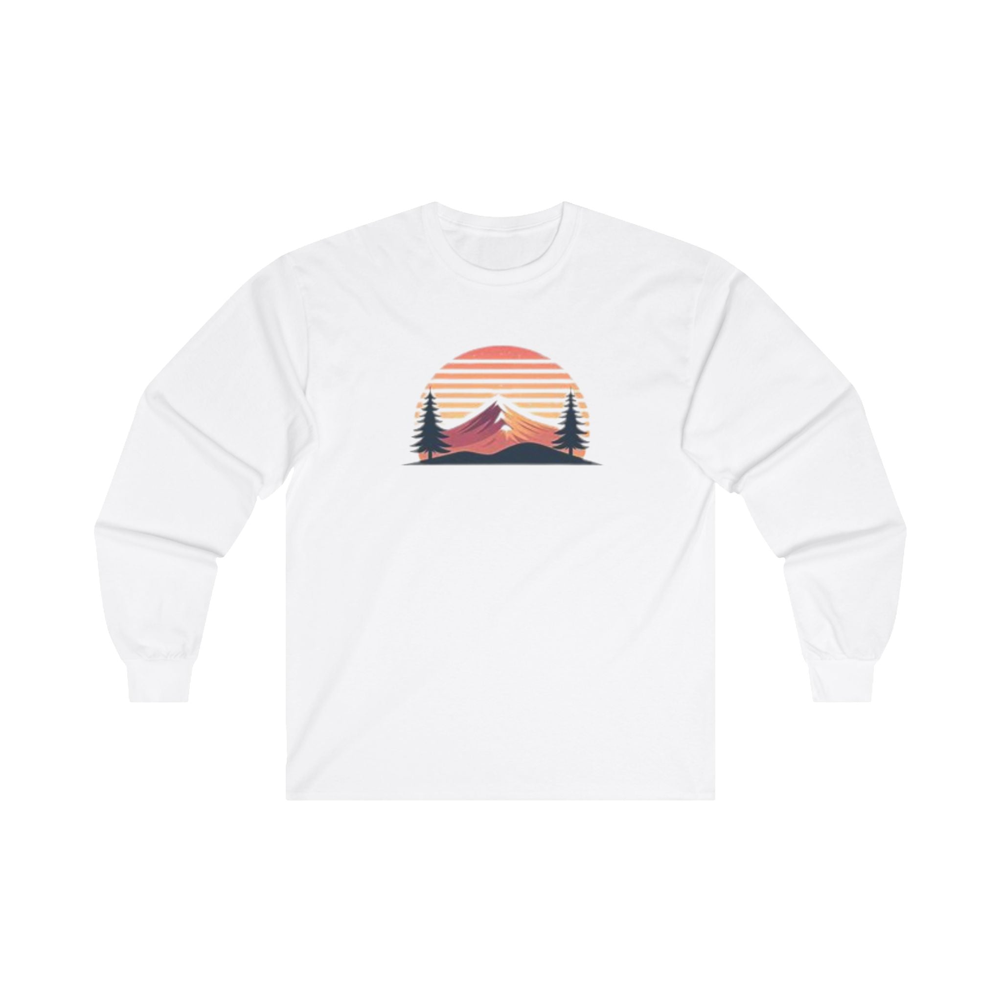 Mountain Sunset Long Sleeve Tee - Perfect for Nature Lovers