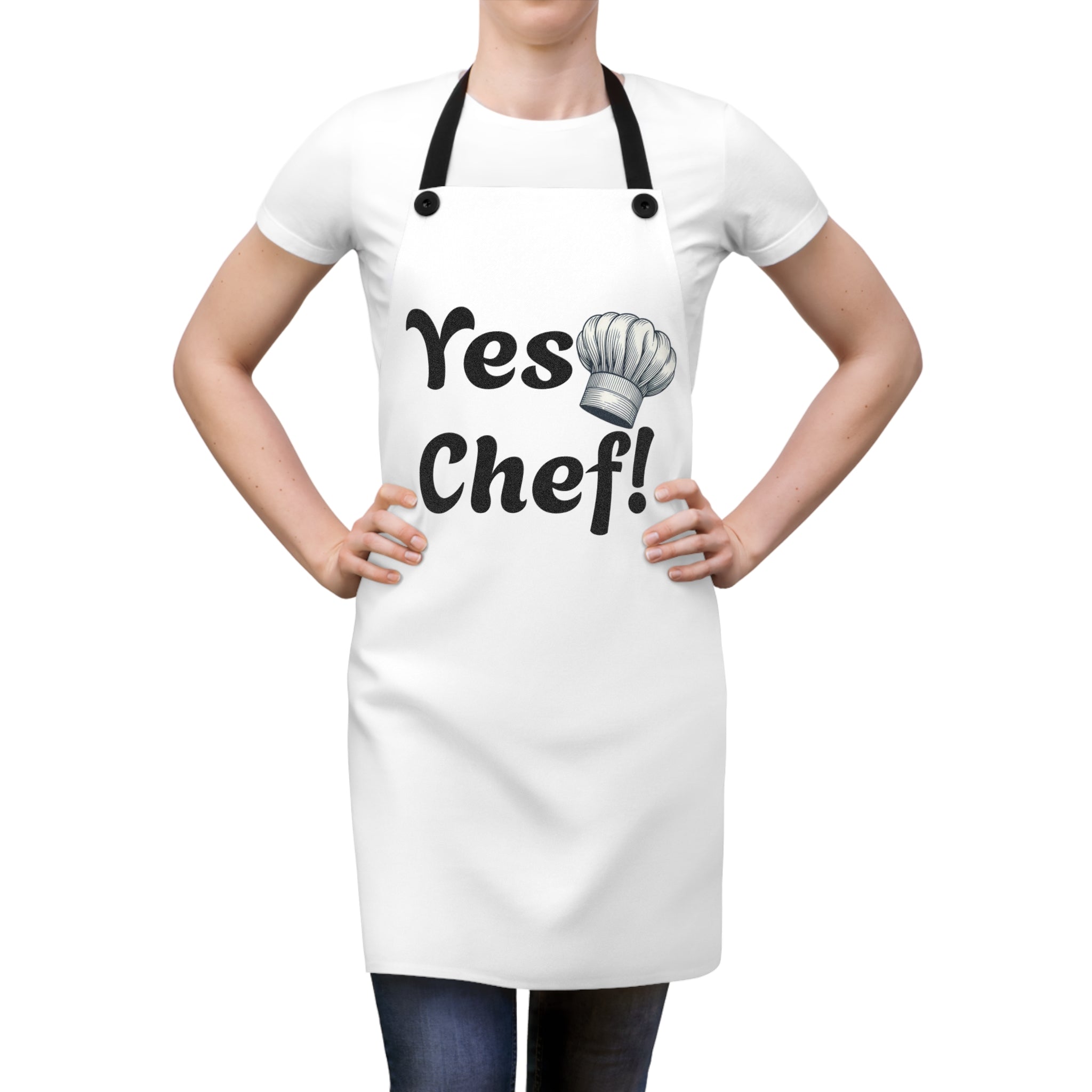 Chef Apron with 'Yes Chef!' Design - Perfect Gift for Cooking Enthusiasts