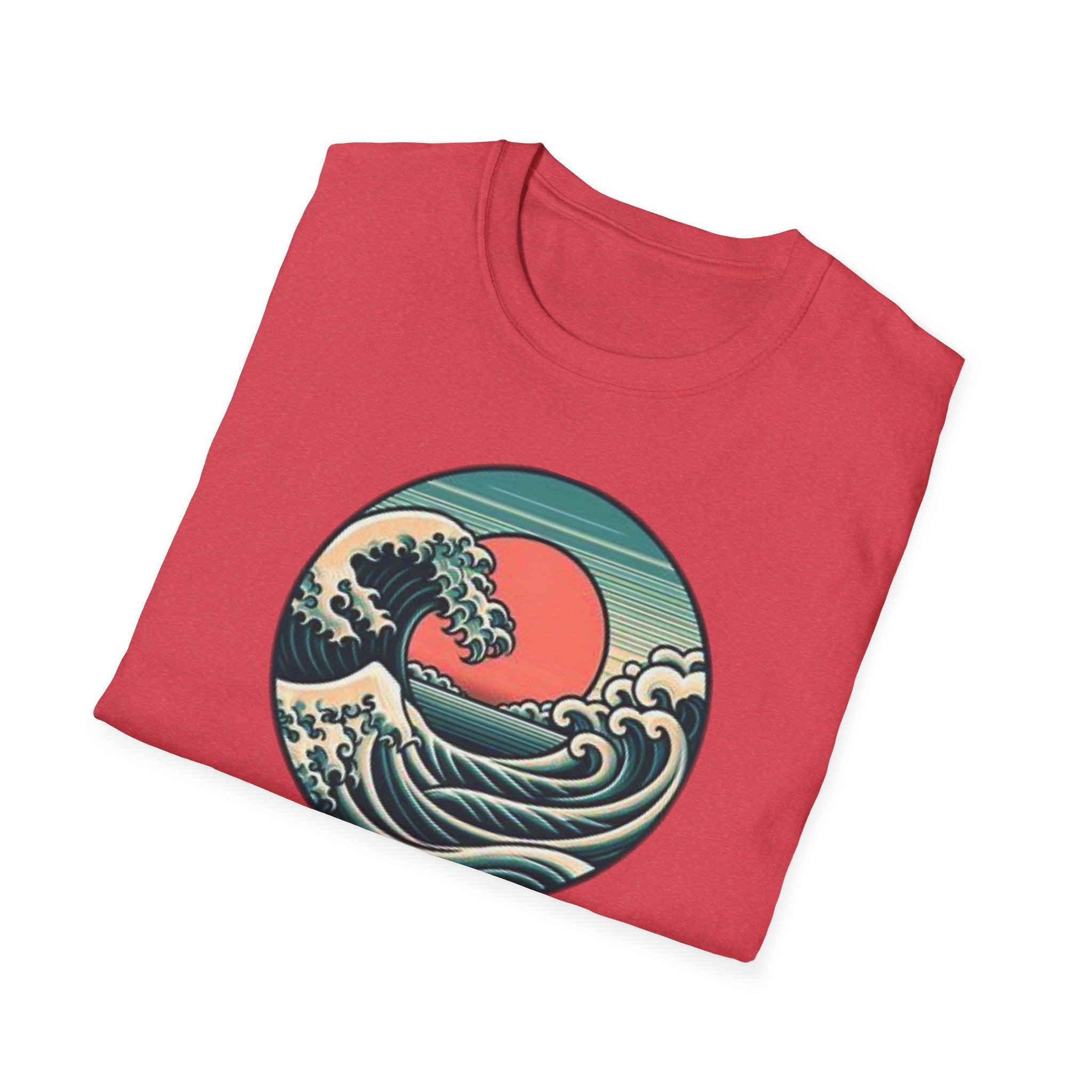 Vintage Wave Unisex Softstyle T-Shirt - Perfect for Beach Lovers & Outdoor Adventures