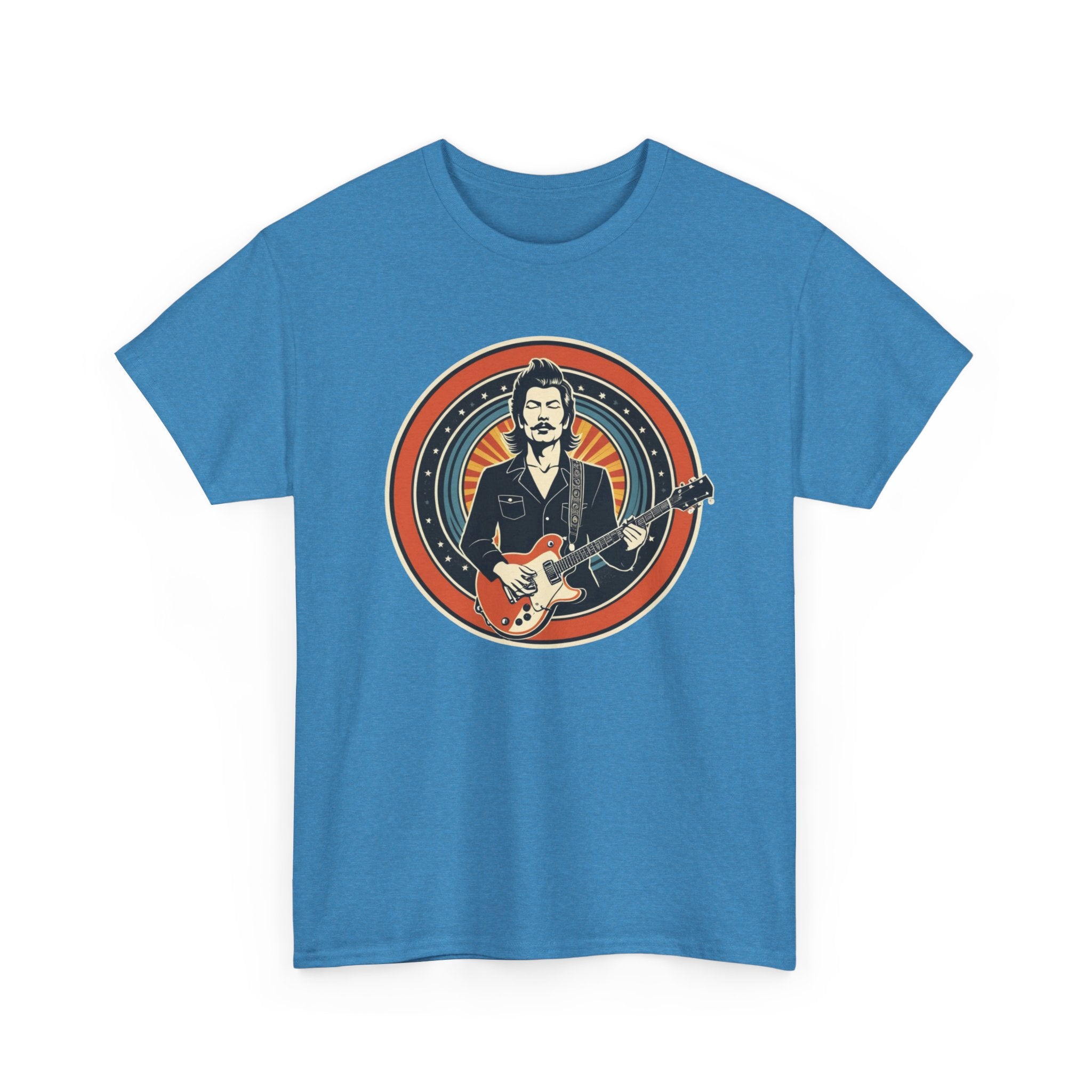 Vintage Guitarist Unisex Heavy Cotton Tee - Music Lover's Apparel