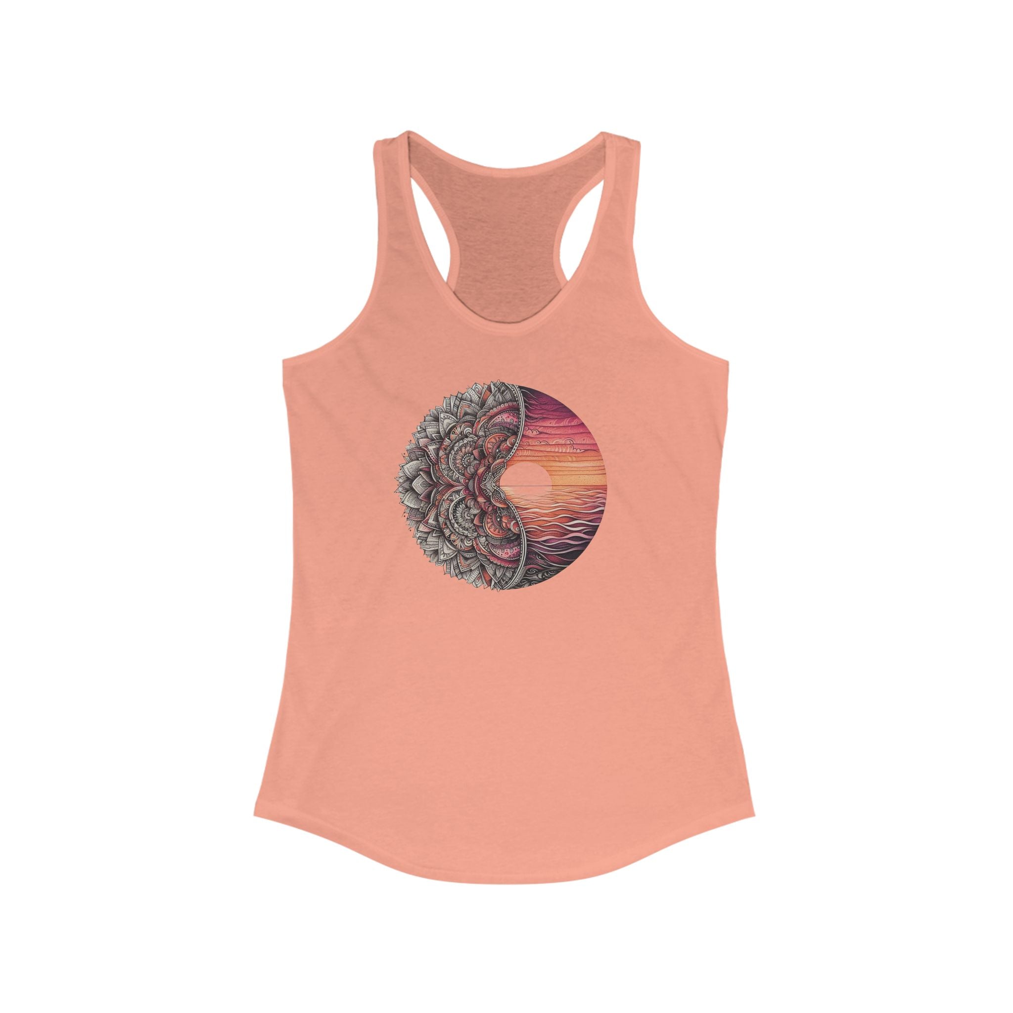 Ocean Sunset Mandala Women's Racerback Tank