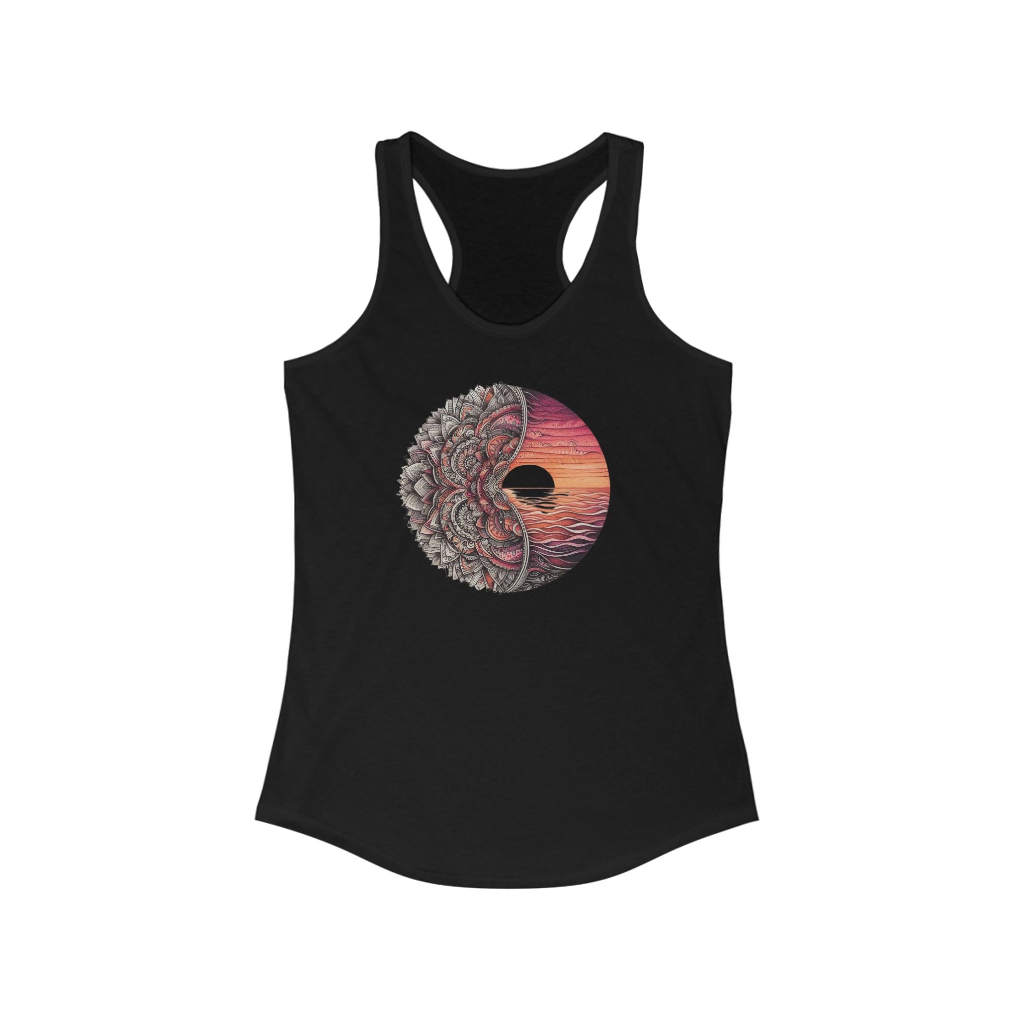 Ocean Sunset Mandala Women's Racerback Tank