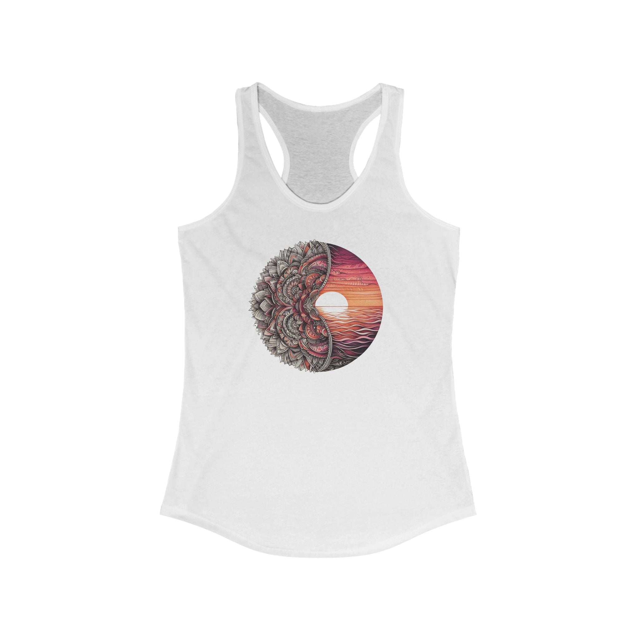 Ocean Sunset Mandala Women's Racerback Tank