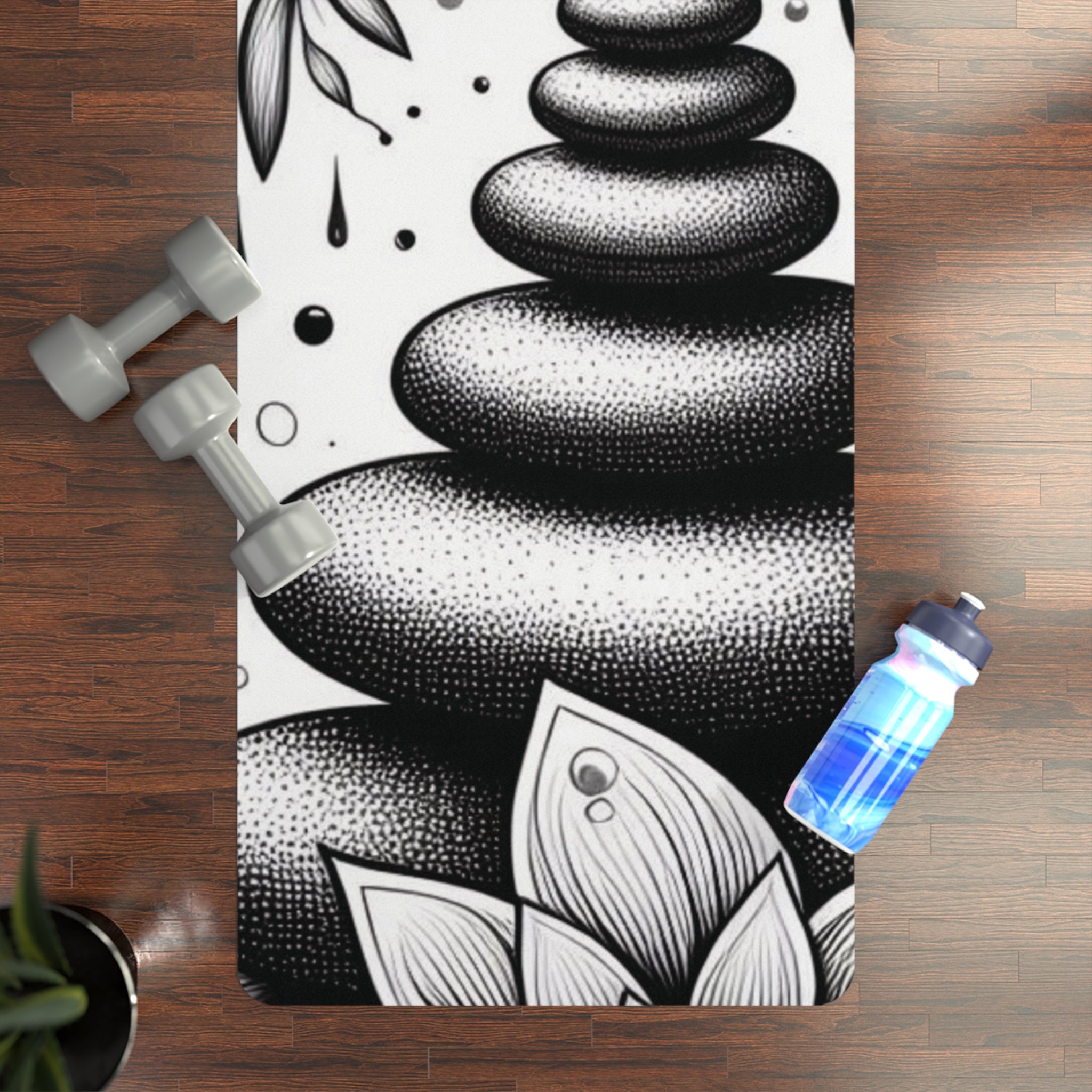 Zen Vibes Rubber Yoga Mat - Flexible, Non-Slip Design for Mindfulness and Meditation