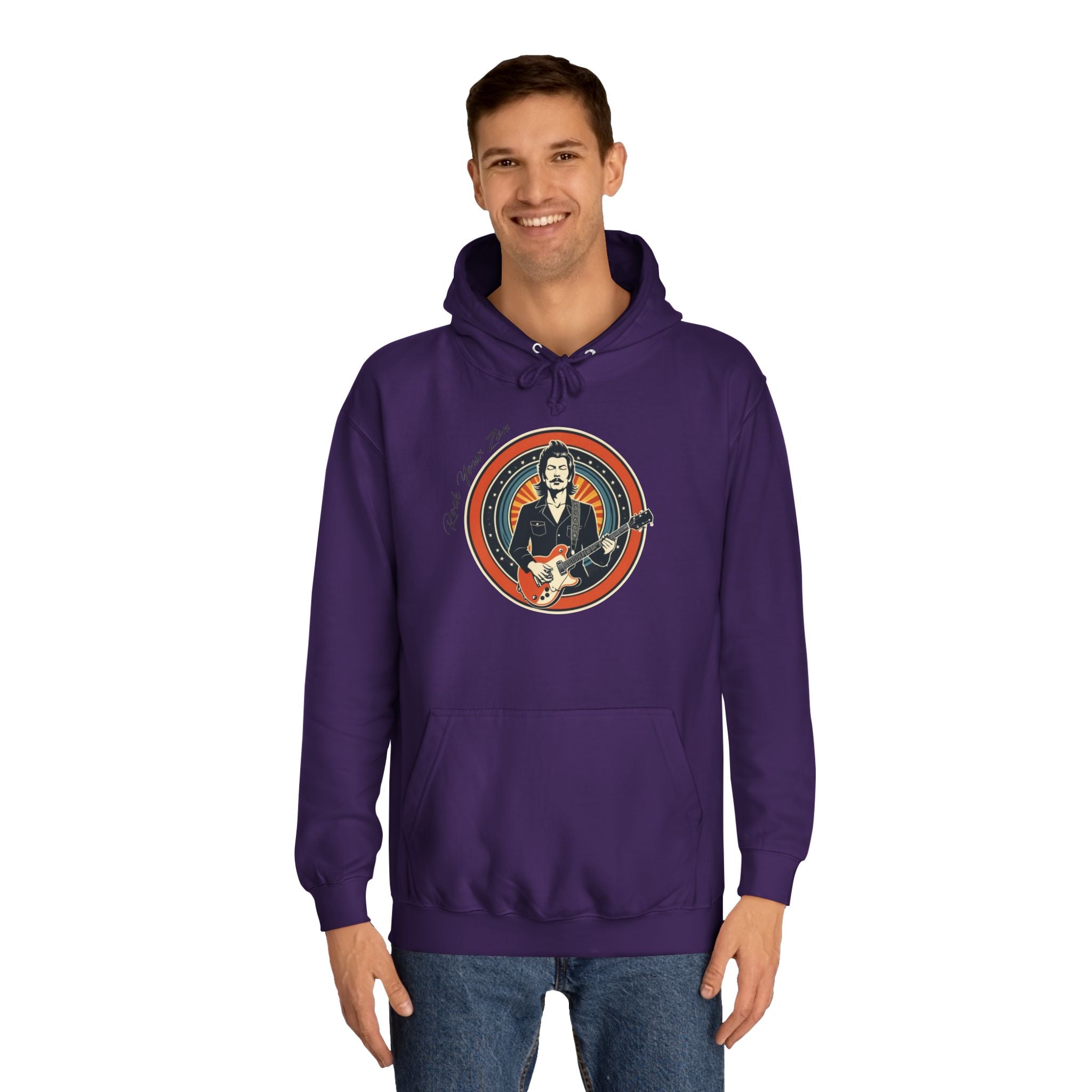 Rock Your Zen-Unisex College Hoodie - Music Lover's Fashion