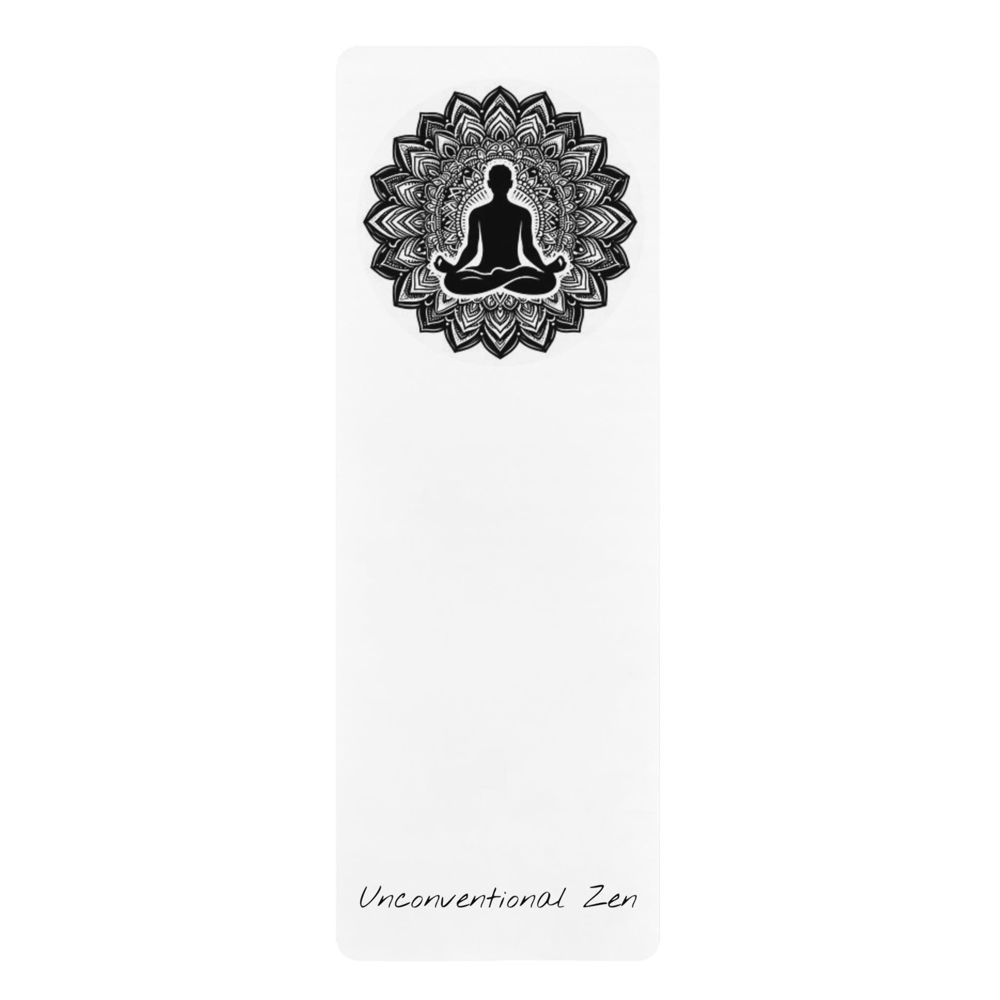 Unconventional Zen Mandala Rubber Yoga Mat - Stylish Non-Slip Fitness Mat for Mindfulness & Yoga Practice