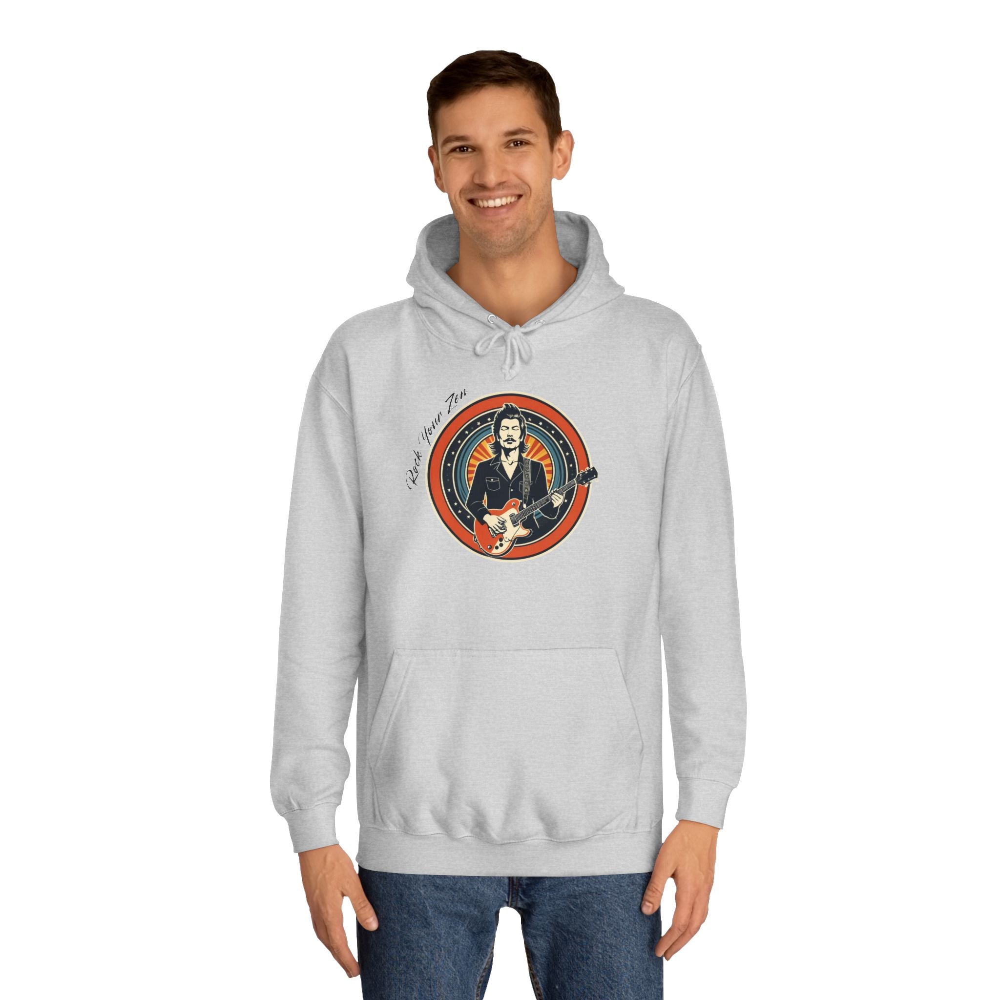 Rock Your Zen-Unisex College Hoodie - Music Lover's Fashion