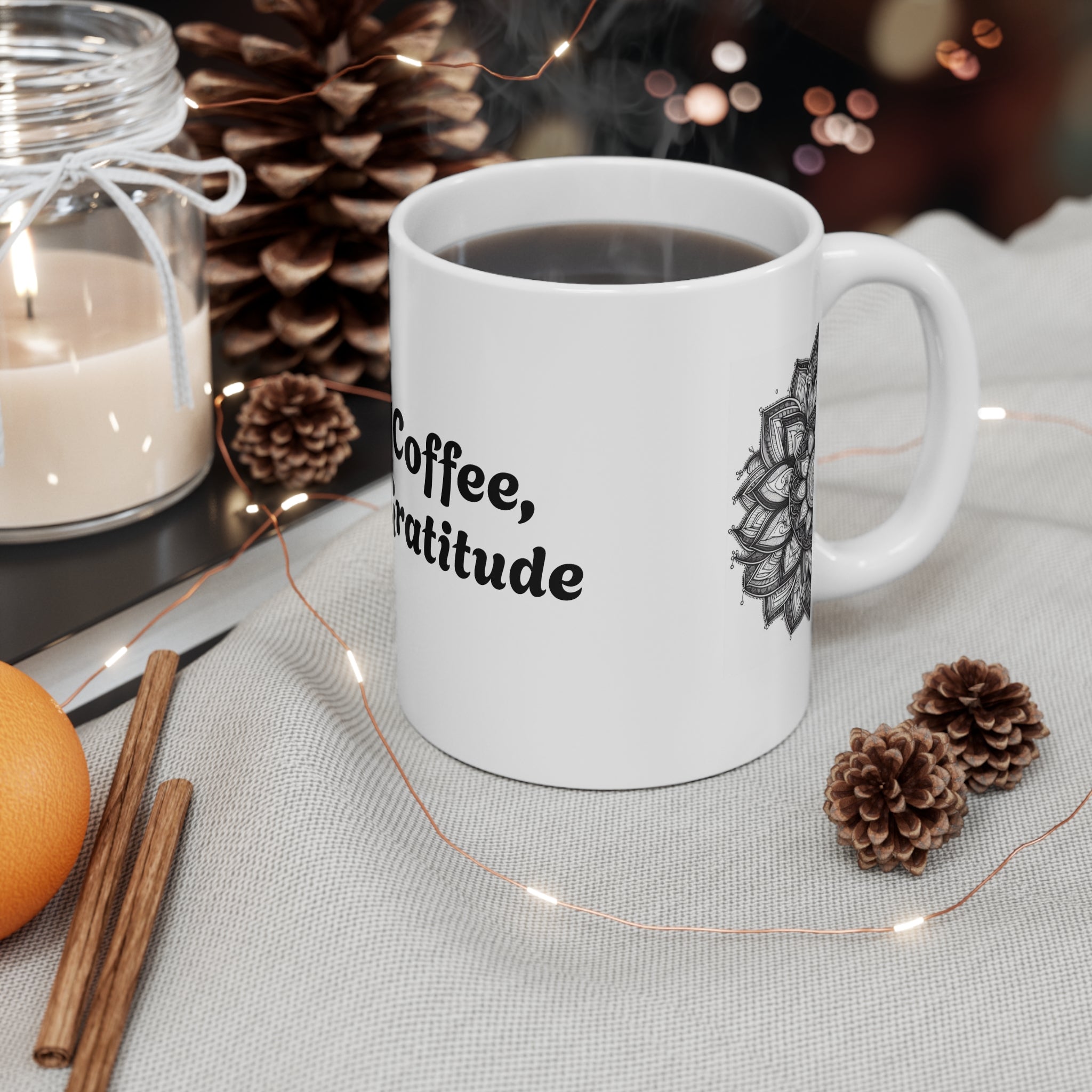 Inhale Coffee Exhale Gratitude Mug 11oz