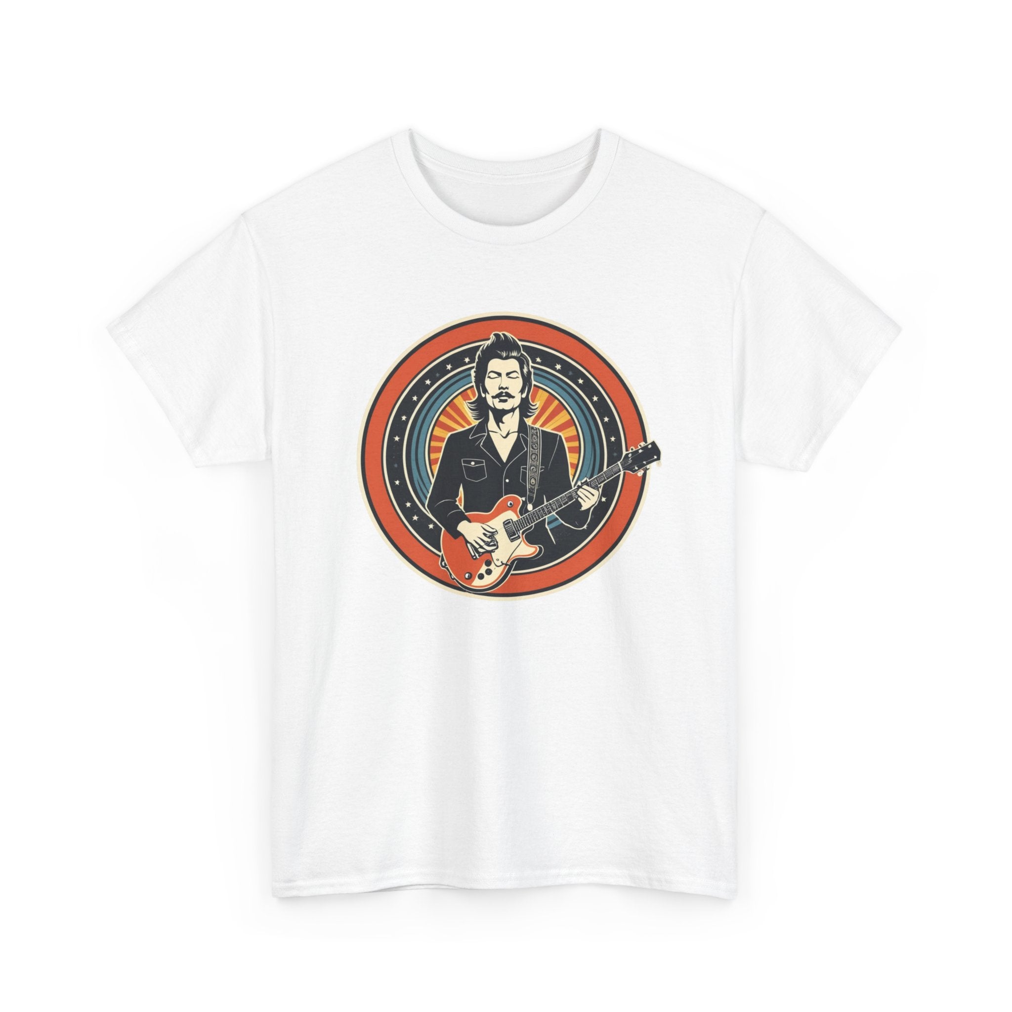 Vintage Guitarist Unisex Heavy Cotton Tee - Music Lover's Apparel