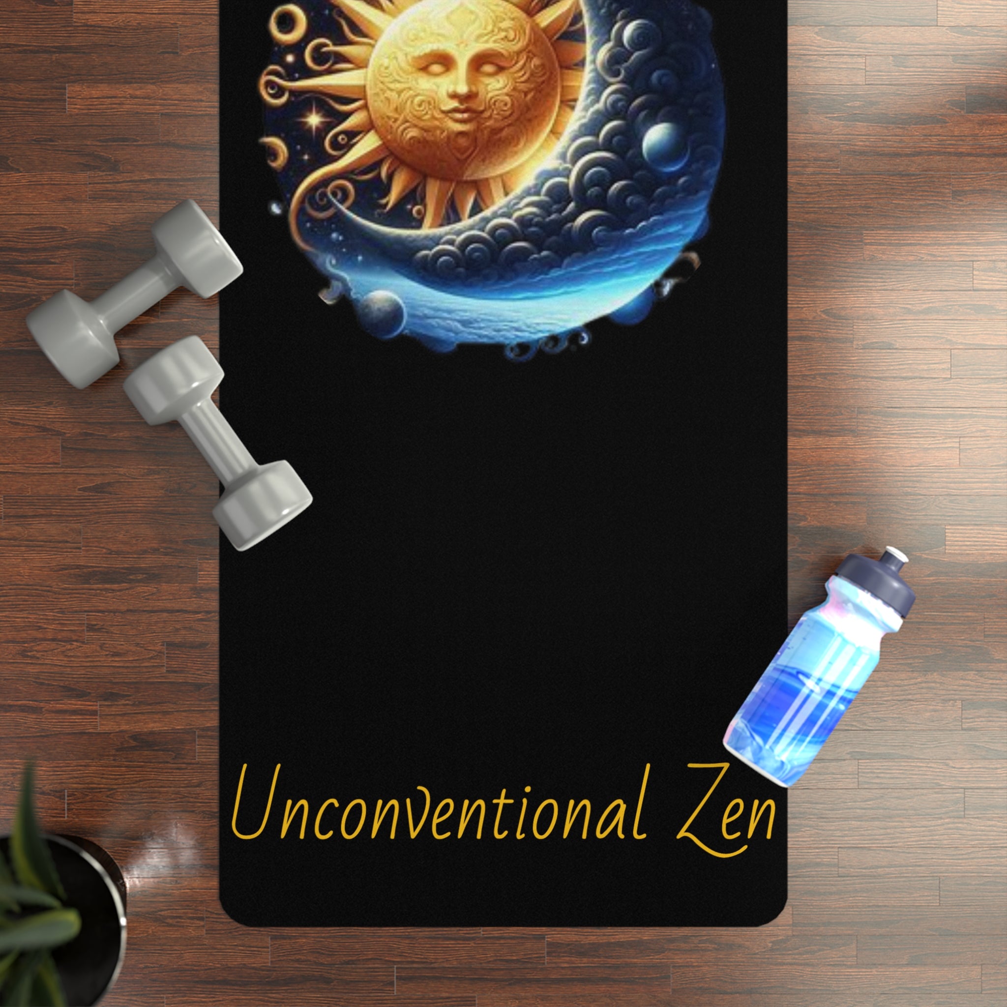 Sun/Moon Salutations Rubber Yoga Mat