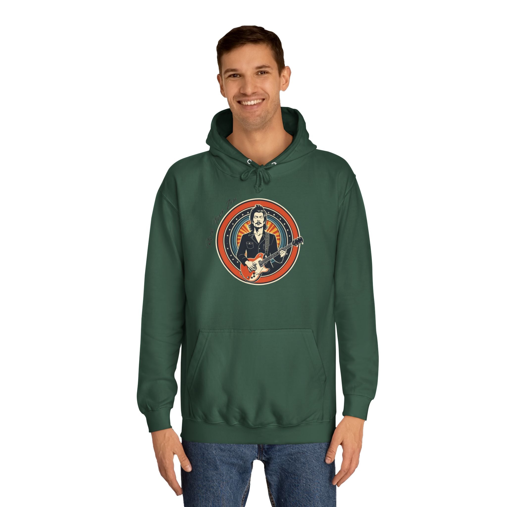 Rock Your Zen-Unisex College Hoodie - Music Lover's Fashion