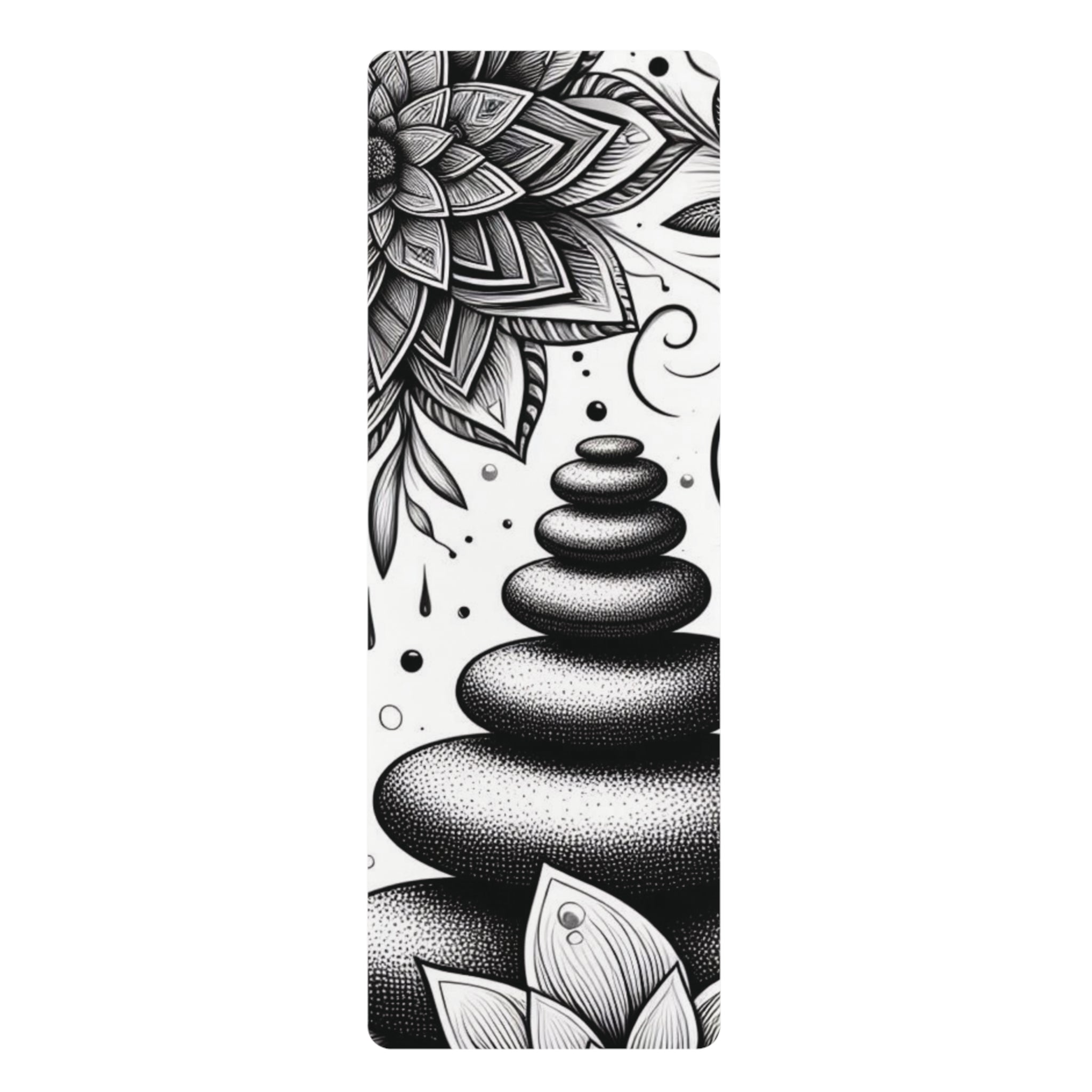 Zen Vibes Rubber Yoga Mat - Flexible, Non-Slip Design for Mindfulness and Meditation